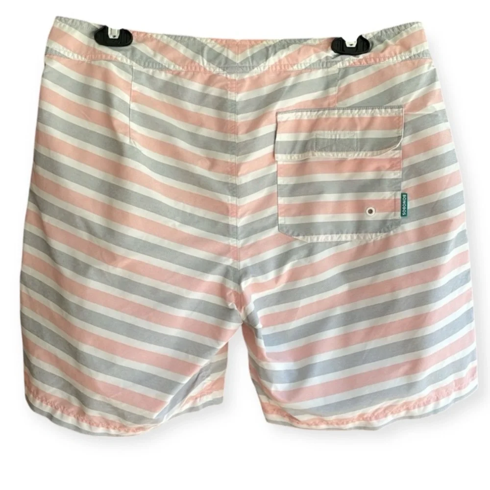 Men's Bonobos Swim Trunks Boardshorts Striped Size 32 Nautical Coastal Vacation